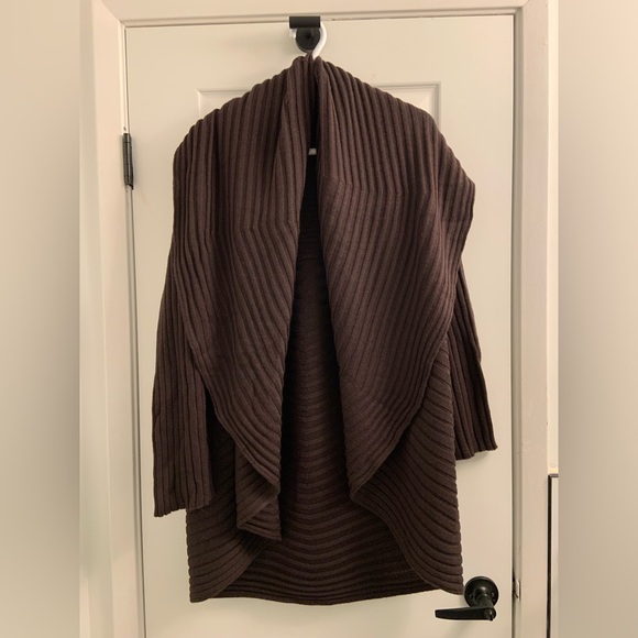 Long Sweater brown 50% wool heavy - Picture 1 of 8